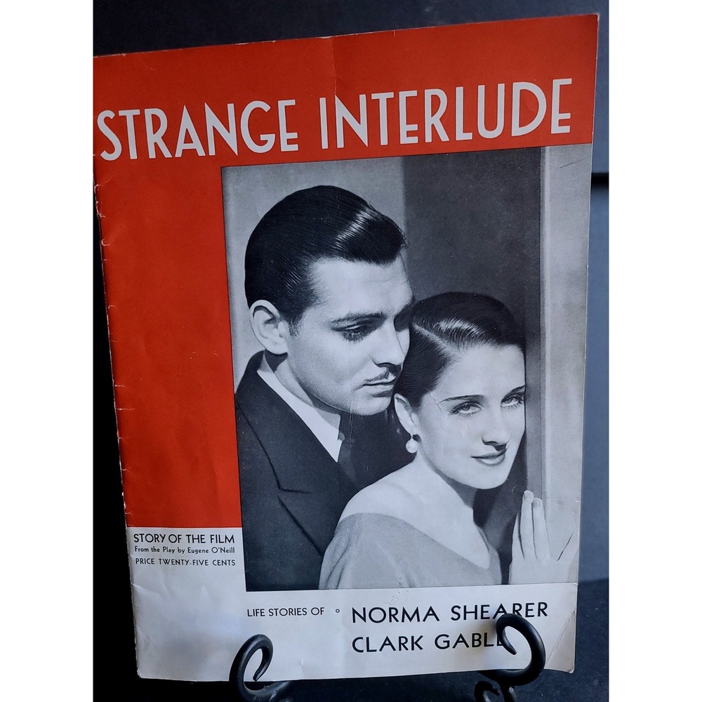 Vintage 1932 Strange Interlude Movie Program Clark Gable Norma Shearer Souvenir